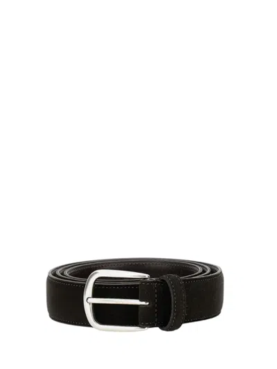 Albertoluti Belt With Square Buckle In Brown