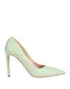 Albina Woman Pumps Light Green Size 9 Textile Fibers