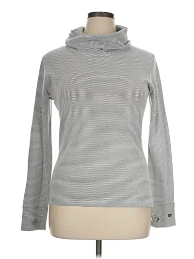 Pre-owned Albion Long Sleeve Top Gray Cowl Neck Tops