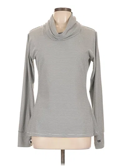 Pre-owned Albion Long Sleeve Top Gray Turtleneck Tops
