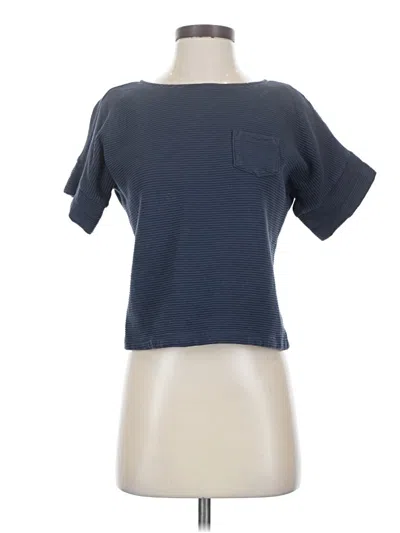 Pre-owned Albion Short Sleeve Top Blue Boatneck Tops