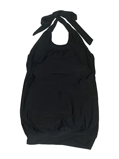 Pre-owned Albion Swimsuit Top Black Solid Pattern Swimwear