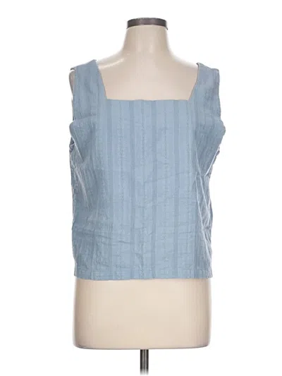 Pre-owned Albion Tank Top Blue Square Neckline Tops