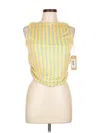 Albion Tank Top Yellow Halter Neckline Tops In Yellow