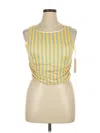 Albion Tank Top Yellow Halter Neckline Tops In Yellow