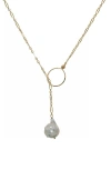 Albisia Amy Lariat In 14k Gold Filled/pearl