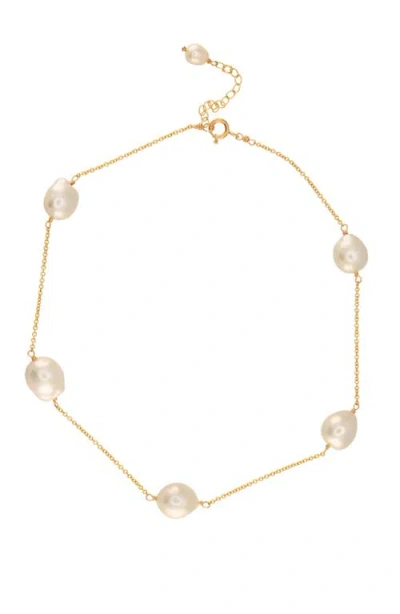 Albisia Melody Choker In 14k Gold Filled/pearl