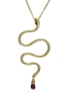 Albisia Serpent Ruby Necklace