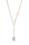 Albisia Veda Baroque Pearl Lariat In 14k Gold Filled/pearl