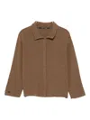 Album Di Famiglia Button-front Ribbed Cardigan In Brown