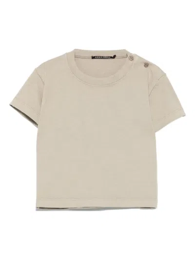 Album Di Famiglia Babies' T-shirt Mit Knopfverschluss In Brown