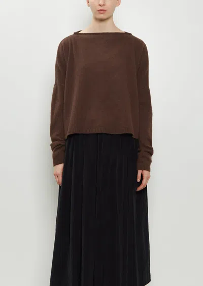 Album Di Famiglia Cashmere Boatneck Sweater In Brown