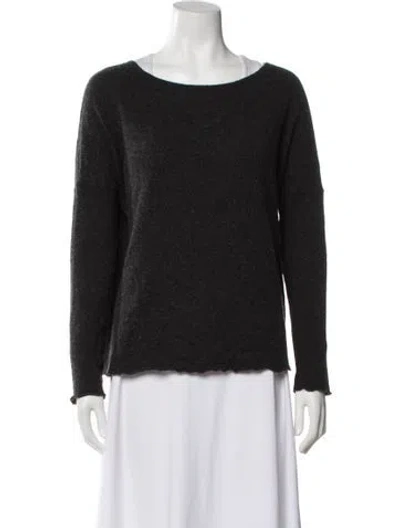 Pre-owned Album Di Famiglia Cashmere Scoop Neck Sweater In Gray