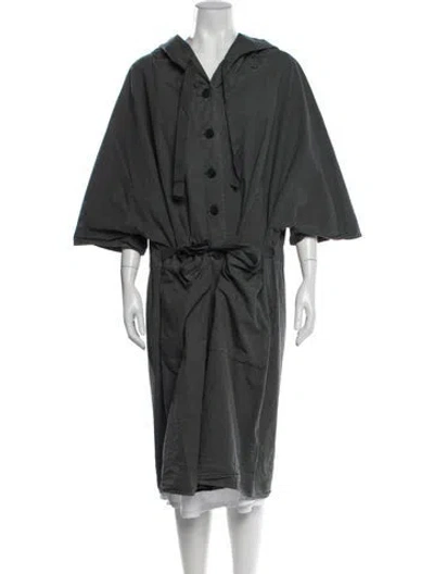 Pre-owned Album Di Famiglia Coat In Gray