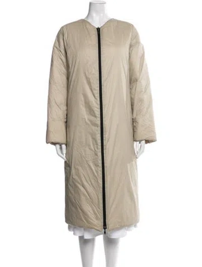 Pre-owned Album Di Famiglia Coat In Neutrals
