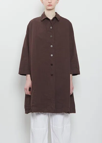 Album Di Famiglia Compact Cotton Easy Coat In Brown