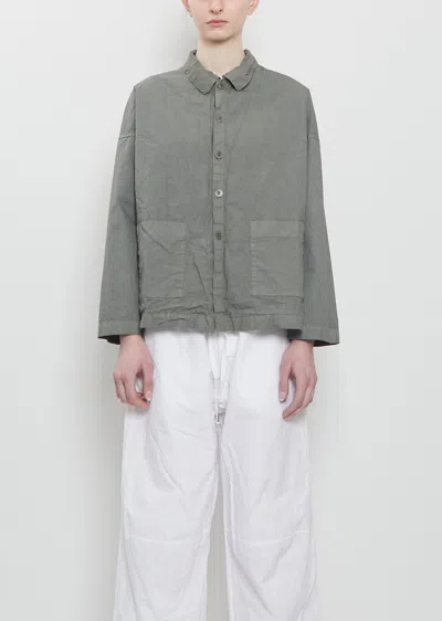 Album Di Famiglia Compact Cotton Overshirt Jacket In Green