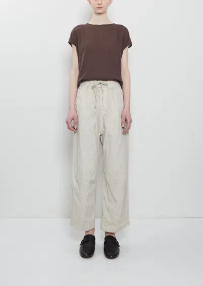 Album Di Famiglia Compact Cotton Wide & Short Knee Pant In White