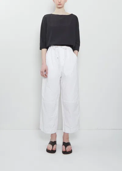 Album Di Famiglia Compact Cotton Wide & Short Knee Pant In White