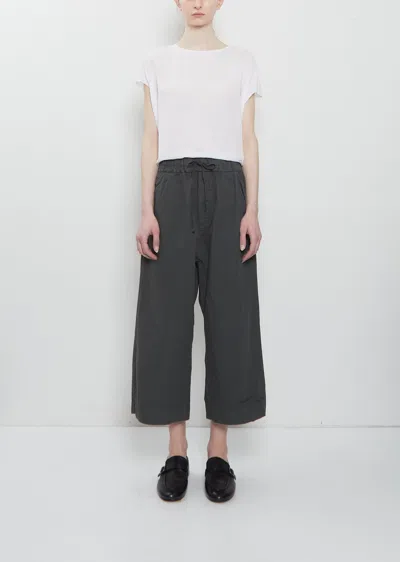 Album Di Famiglia Compact Cotton Wide & Short Trousers In Black