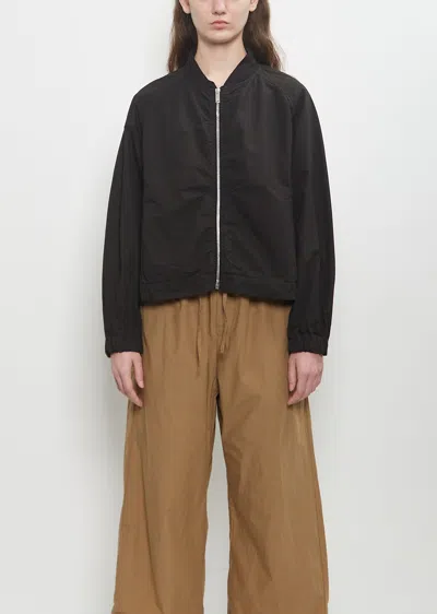 Album Di Famiglia Cotton Canvas Bomber Jacket In Black