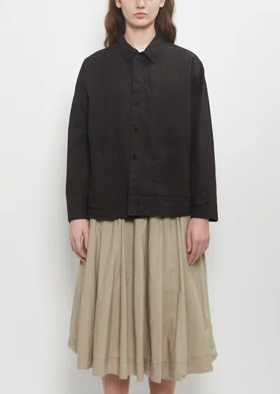 Album Di Famiglia Cotton Canvas Over Shirt Jacket In Brown