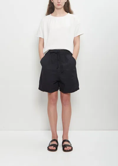 Album Di Famiglia Cotton Canvas Shorts In Black