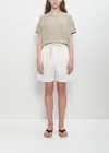 Album Di Famiglia Cotton Canvas Shorts In Milk