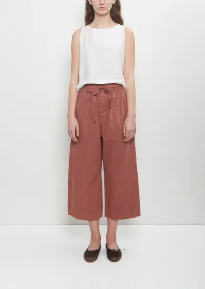 Album Di Famiglia Cotton Canvas Wide & Short Trousers In Coral