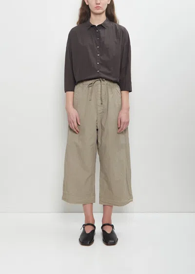 Album Di Famiglia Cotton Canvas Wide & Short Trousers In Stone