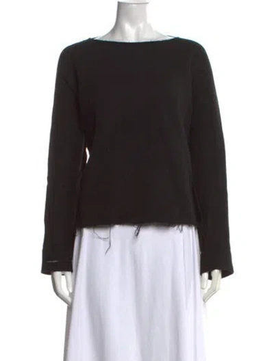 Pre-owned Album Di Famiglia Crew Neck Long Sleeve Sweatshirt In Black
