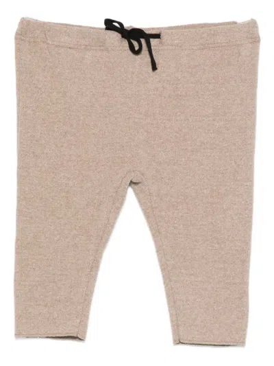 Album Di Famiglia Babies' Drawstring Track Pants In Neutral