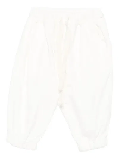 Album Di Famiglia Babies' Drawstring Trousers In White