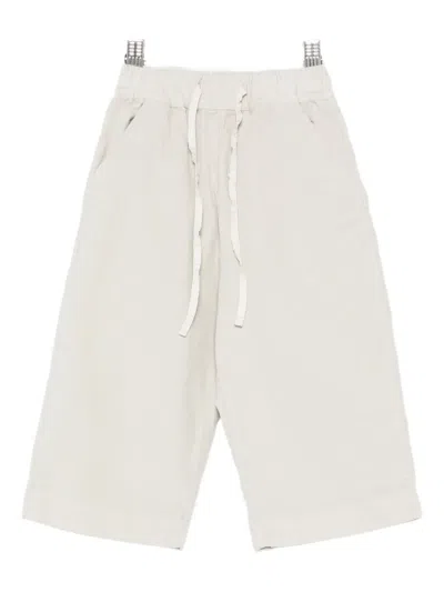 Album Di Famiglia Babies' Elasticated-drawstring Pants In Gray
