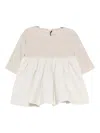 Album Di Famiglia Gathered-detail Dress In Neutral