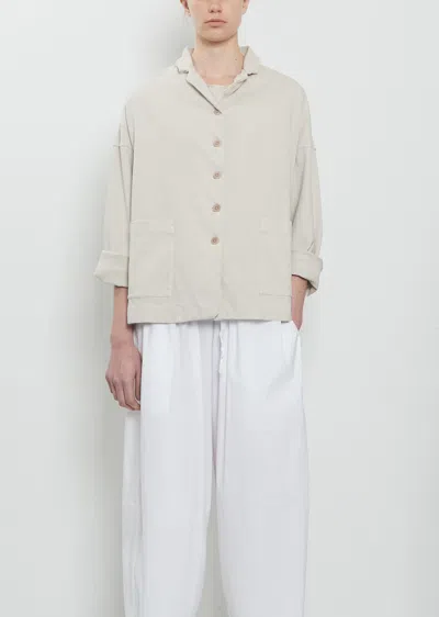 Album Di Famiglia Heavy Cotton Loose Blazer Jacket In Gray