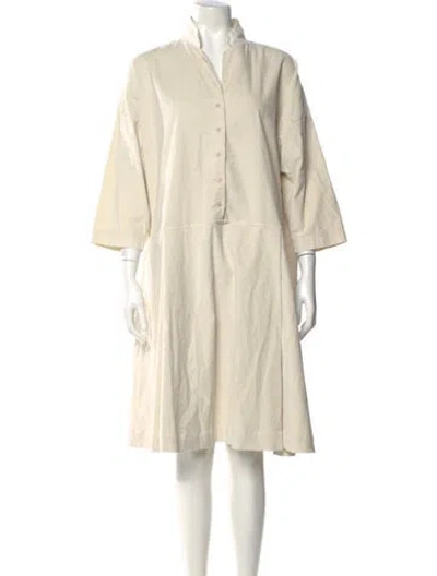 Pre-owned Album Di Famiglia Knee-length Dress In Neutral