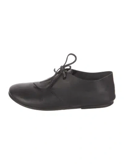 Pre-owned Album Di Famiglia Leather Oxfords In Black
