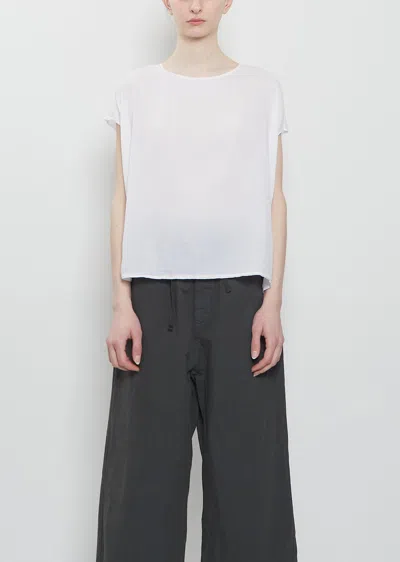 Album Di Famiglia Light Cotton Boxy Sleeveless Tee In White