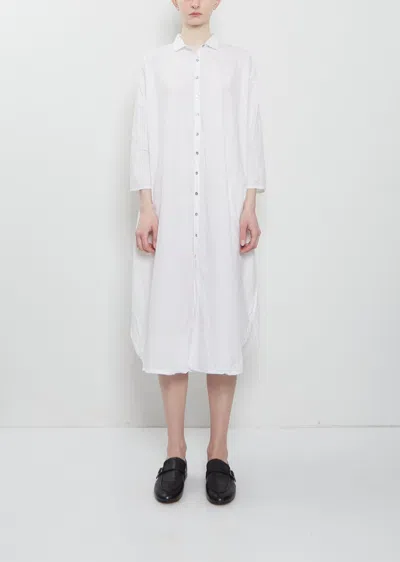 Album Di Famiglia Light Poplin Shirt Dress In White