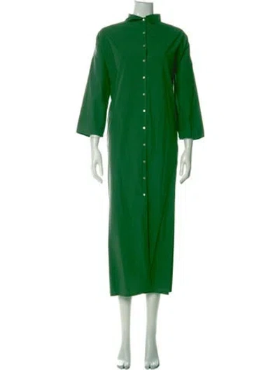 Pre-owned Album Di Famiglia Long Dress In Green