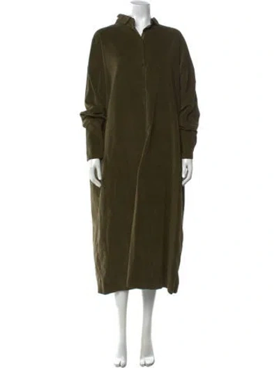 Pre-owned Album Di Famiglia Long Dress In Green