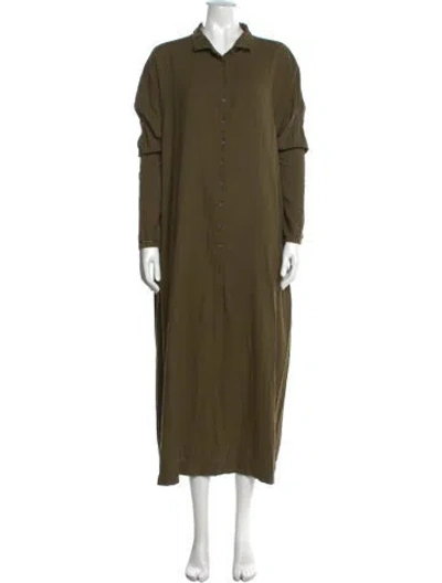 Pre-owned Album Di Famiglia Long Dress In Green