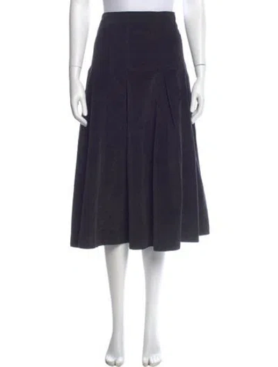 Pre-owned Album Di Famiglia Midi Length Skirt In Blue