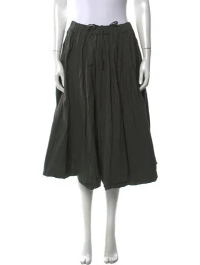 Pre-owned Album Di Famiglia Midi Length Skirt In Green