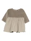 Album Di Famiglia Panelled Dress In Brown