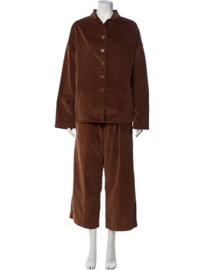 Pre-owned Album Di Famiglia Pantsuit In Brown