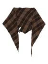 Album Di Famiglia Plaid Scarf In Brown