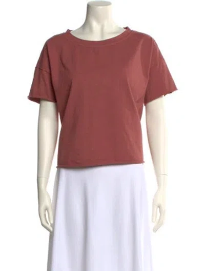 Pre-owned Album Di Famiglia Scoop Neck Short Sleeve T-shirt In Pink