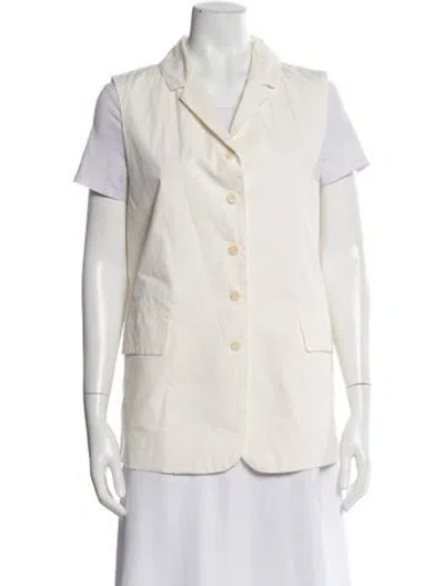 Pre-owned Album Di Famiglia Sleeveless Top In White